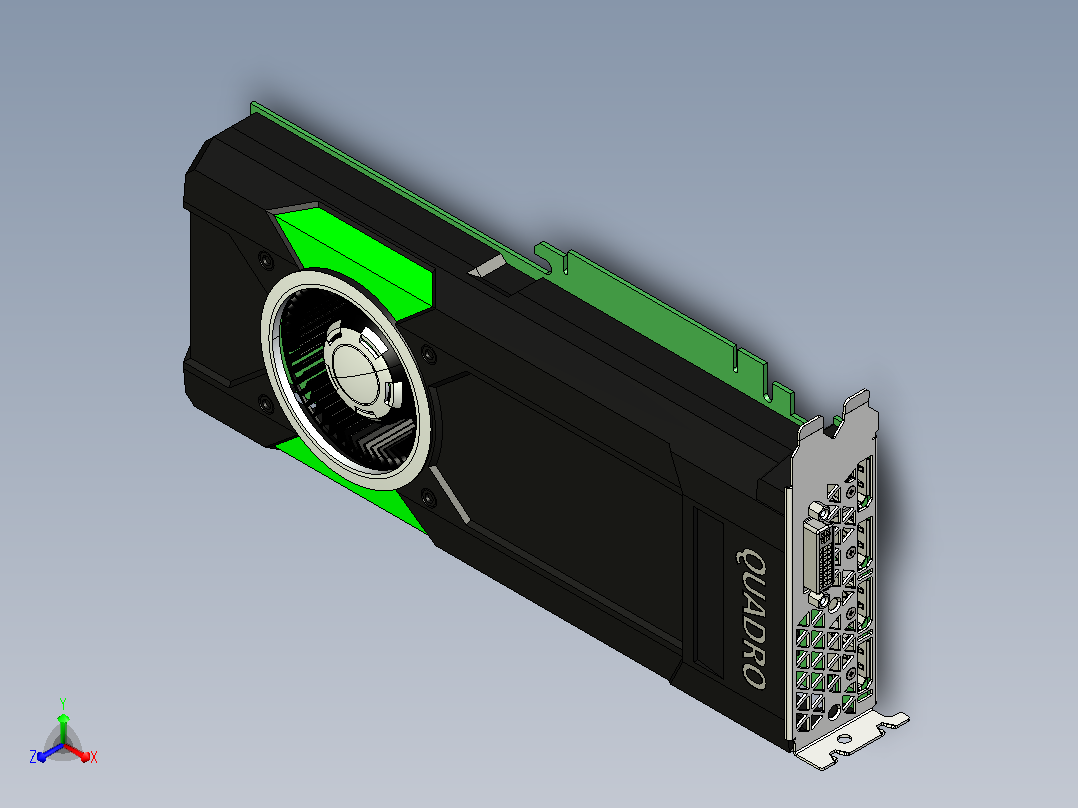 Quadro P5000显卡主视图