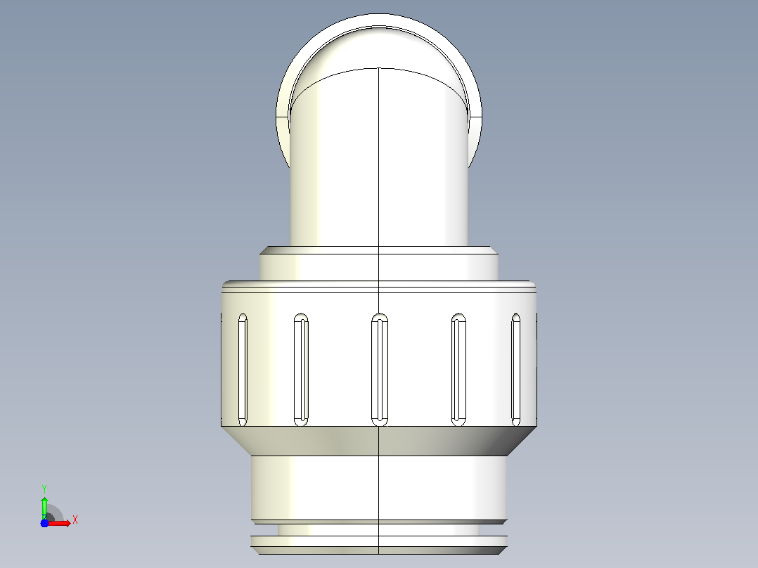JGSpeedfit22毫米弯头前视图