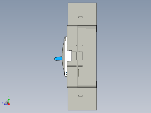 NXM-63S 3P塑料外壳式断路器三维模型202209右视缩略图