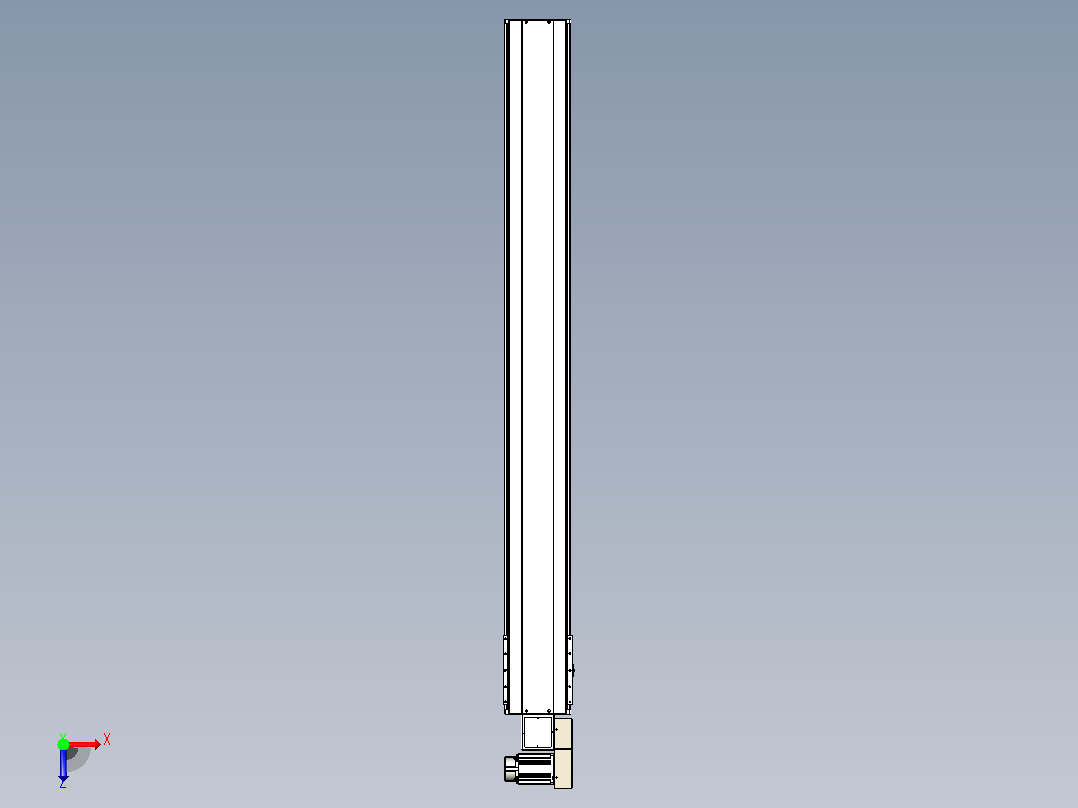 皮带直线轴半封闭可选导轨TPA-HNB-220D-176-L1900-MR-C-P1K-N3俯视图