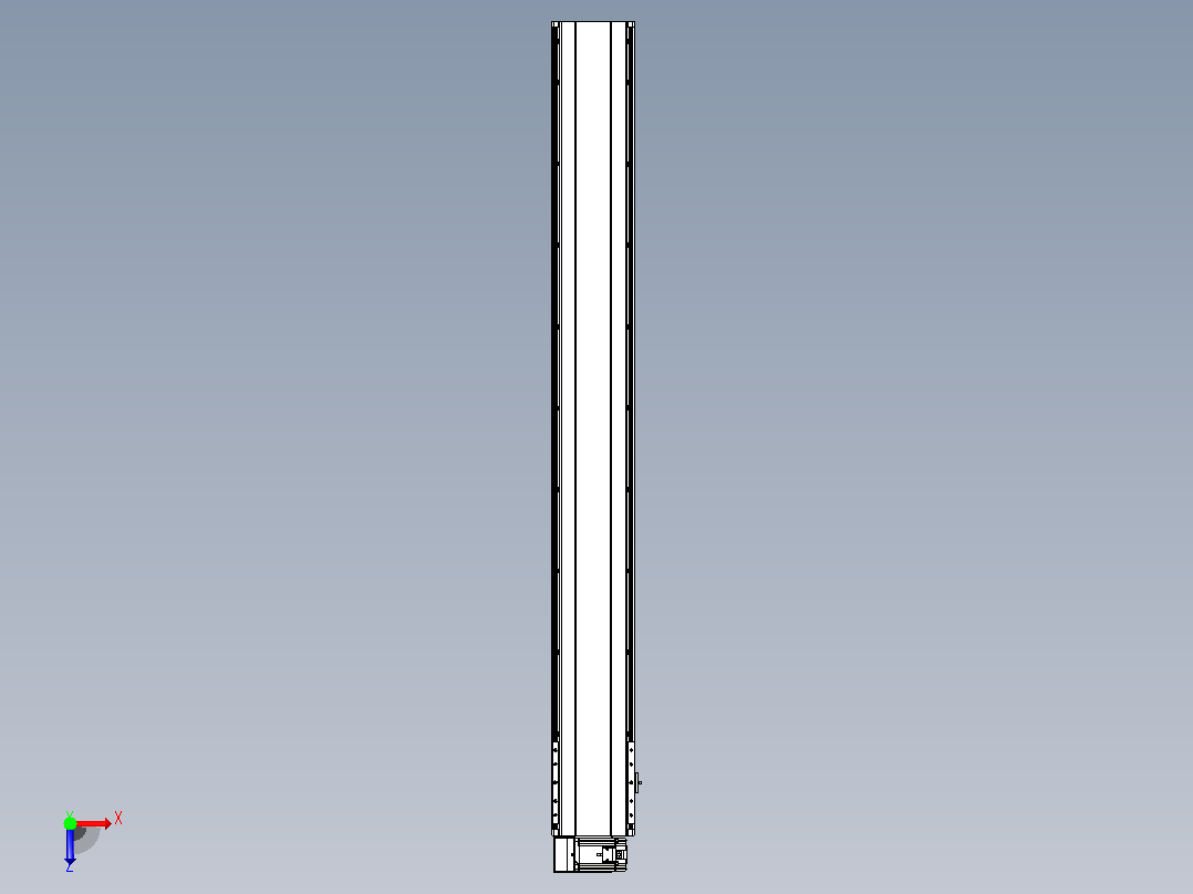 皮带直线轴半封闭可选导轨TPA-HNB-202D-140-L1650-LU-C-P75-N3俯视图