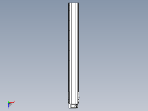 皮带直线轴半封闭可选导轨TPA-HNB-202D-140-L1650-LU-C-P75-N3俯视缩略图