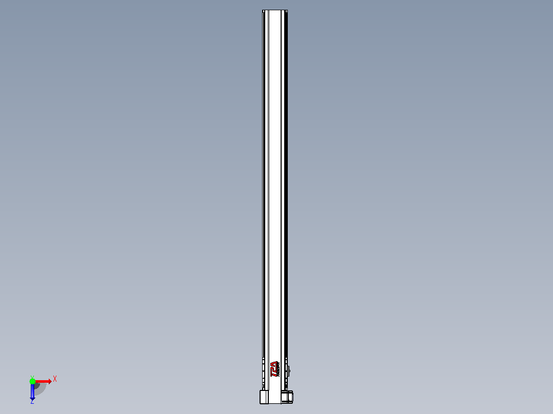 皮带直线轴半封闭可选导轨TPA-HNB-120D-110-L1600-LP-Y-P40-N3俯视图