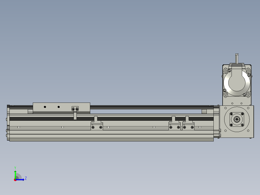 MT120BT半封闭皮带滑台[MT120BT.L100.200.RU.P40.C3]左视图