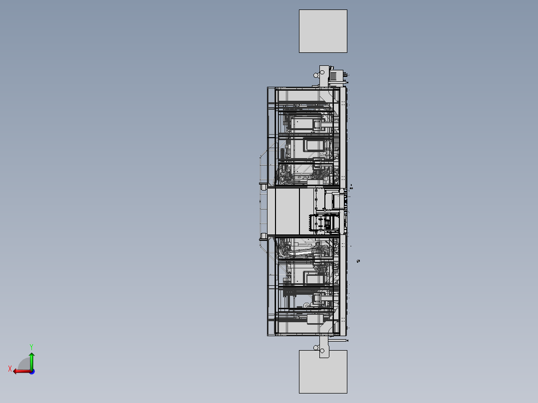 自动化曲轴箱下体生产线后视图