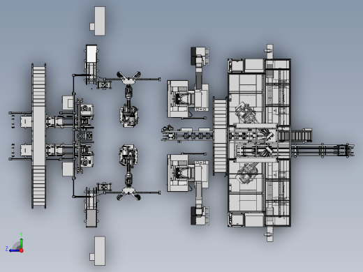 自动化曲轴箱下体生产线右视缩略图