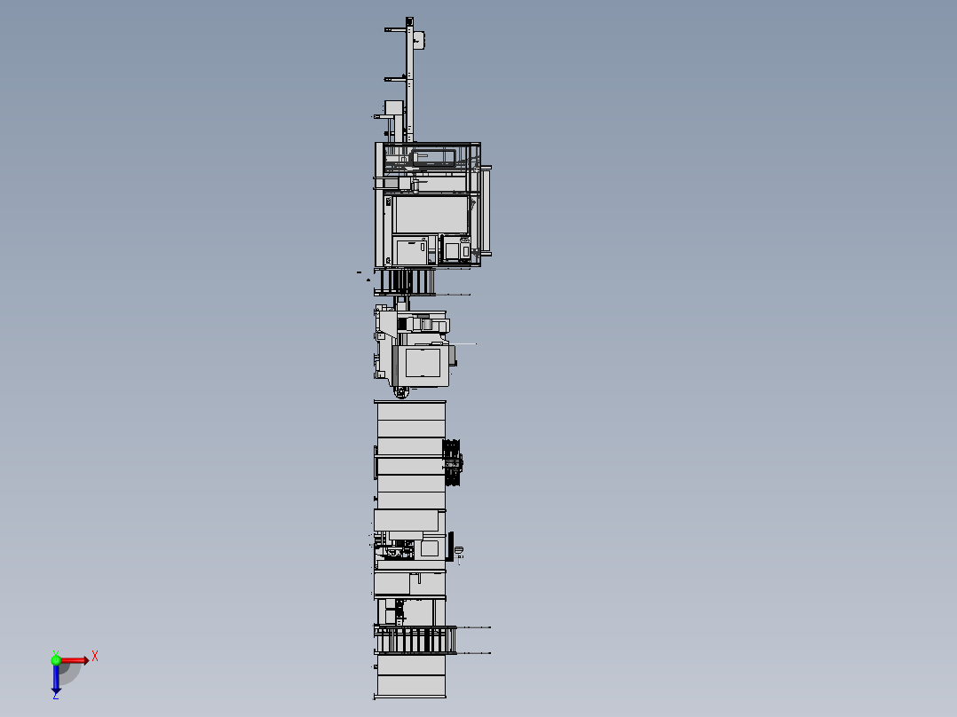 自动化曲轴箱下体生产线俯视图