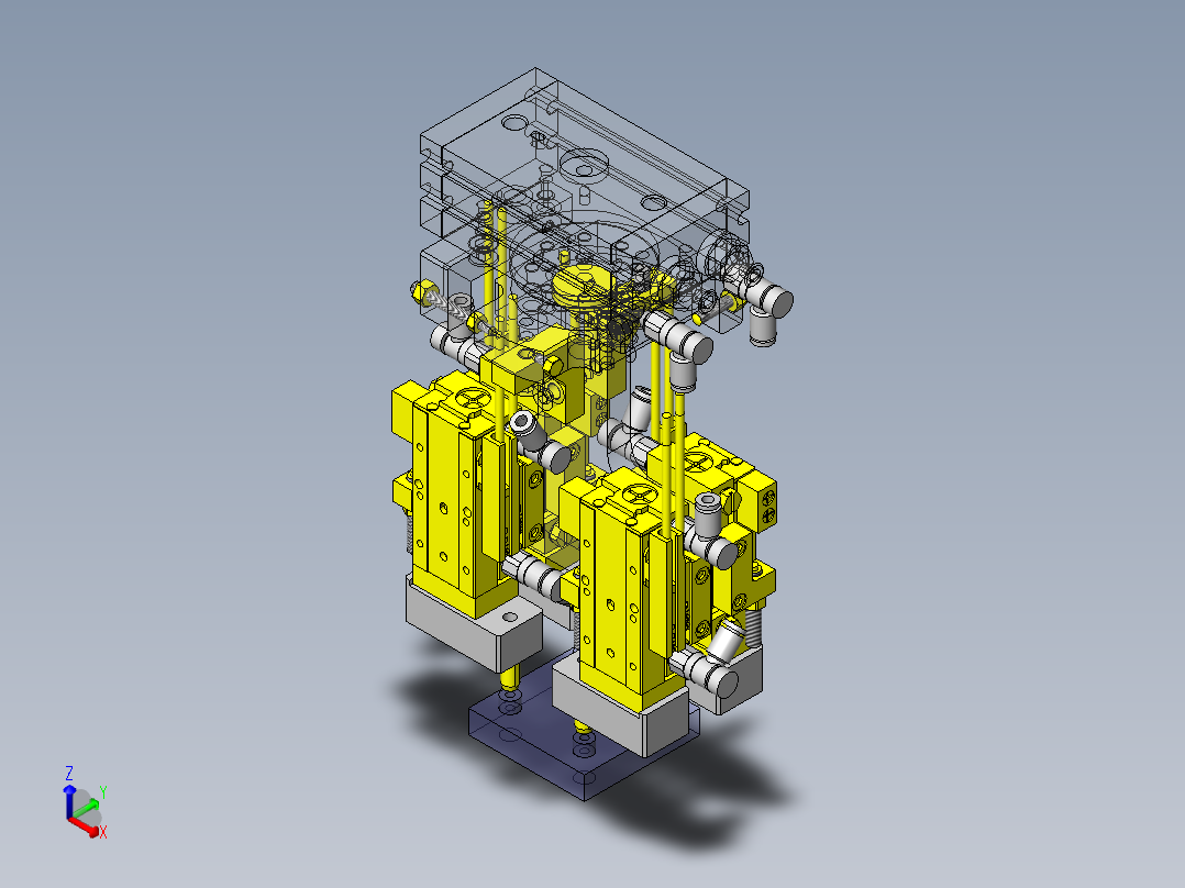 多个零件压入头