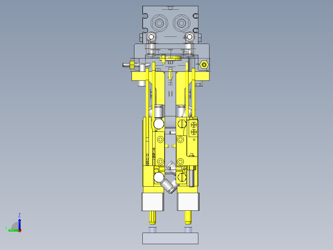 多个零件压入头左视图