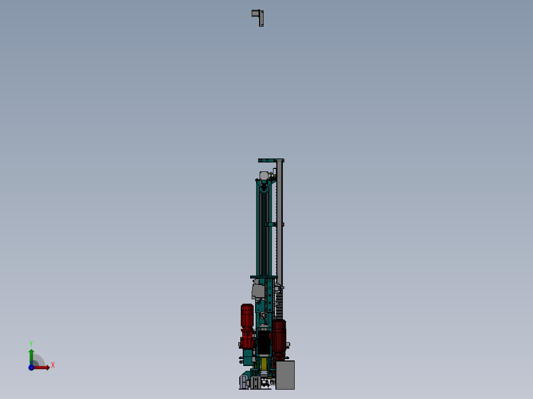 立体仓储单立柱堆垛机（投产使用）sw16可编辑前视图