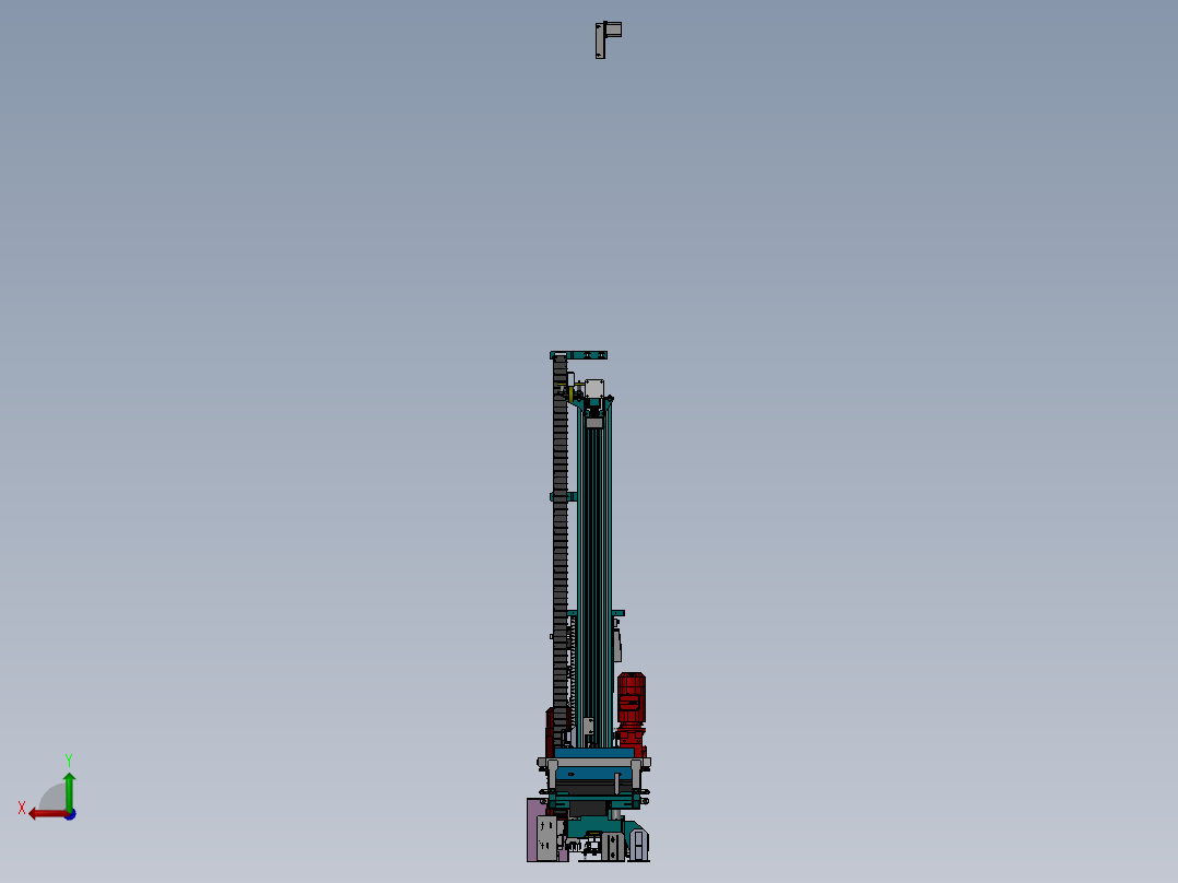 立体仓储单立柱堆垛机（投产使用）sw16可编辑后视图