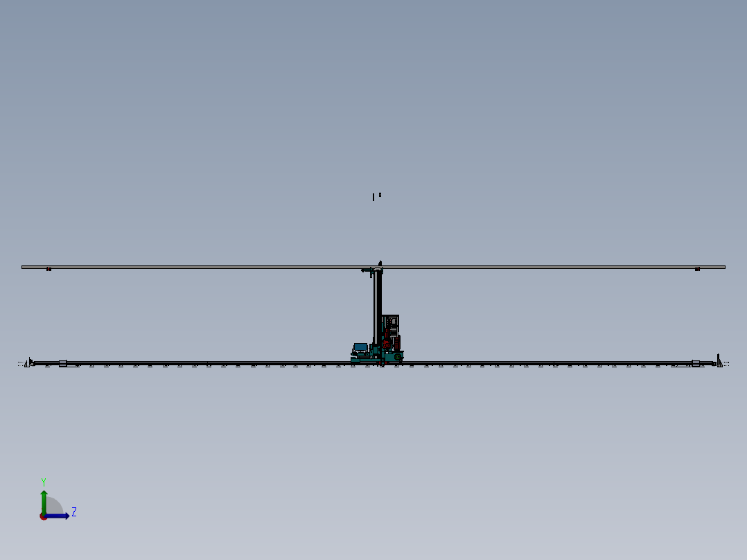 立体仓储单立柱堆垛机（投产使用）sw16可编辑左视图