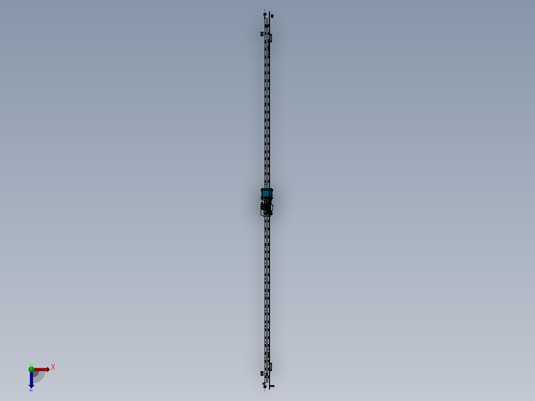 立体仓储单立柱堆垛机（投产使用）sw16可编辑俯视图