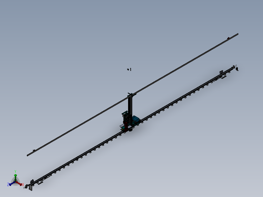 立体仓储单立柱堆垛机（投产使用）sw16可编辑正等轴测图