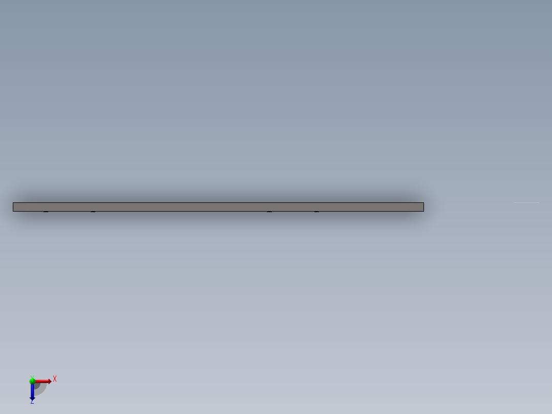 小胶辊板550俯视图