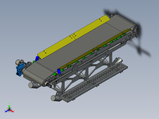 露天矿物料分拣输送机3D数模图纸 STEP格式