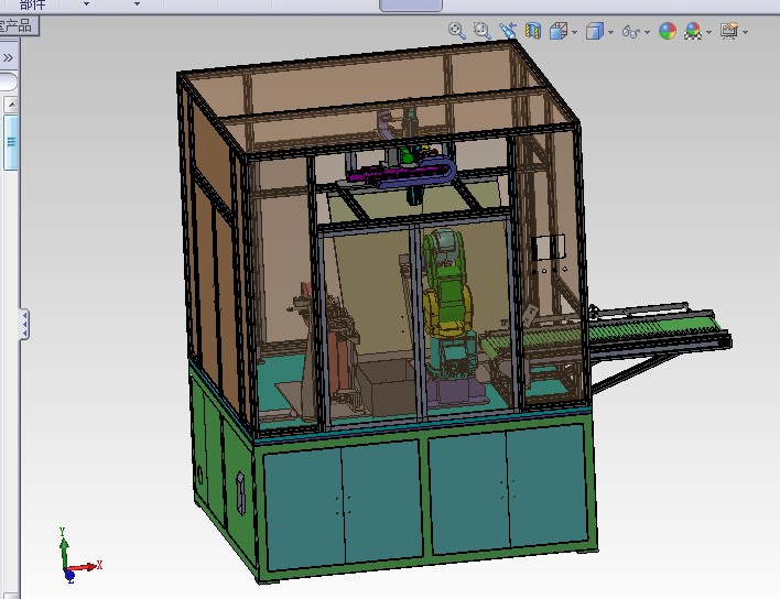 机器人检测专机 视觉检测专机3D图纸