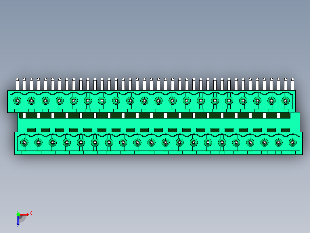 DEGSON 2EDG 系列 5.08mm 可插拔接线端子组-2EDGRTC-5.08-40P-14-00AH俯视图