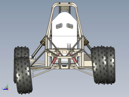 Baja Kart Cross卡丁车(未完成)3D模型图纸 STEP格式右视缩略图