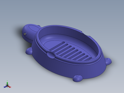 乌龟款肥皂盒正等轴测缩略图