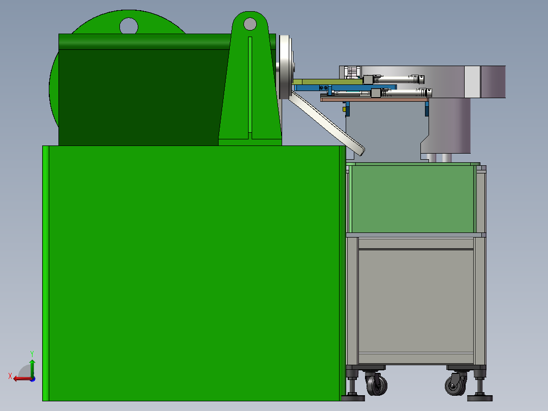 自动上料给滚牙机后视图