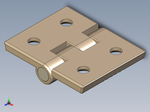 型材-KJN 30X30 CONDUCTIVE HINGE 3842544527正等轴测缩略图