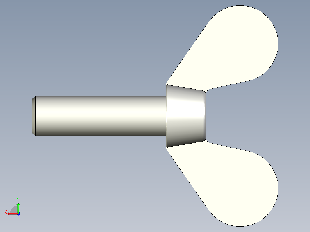 带耳螺钉-DIN_316_Wing_screws_12x1.75x40-34.7-19.5_65_4.9_33.5_12.stp后视图