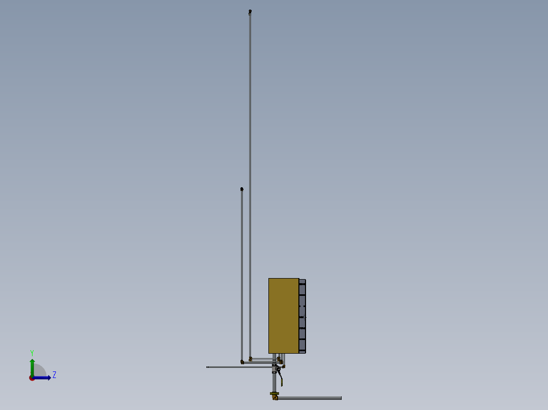 燃气管路左视图