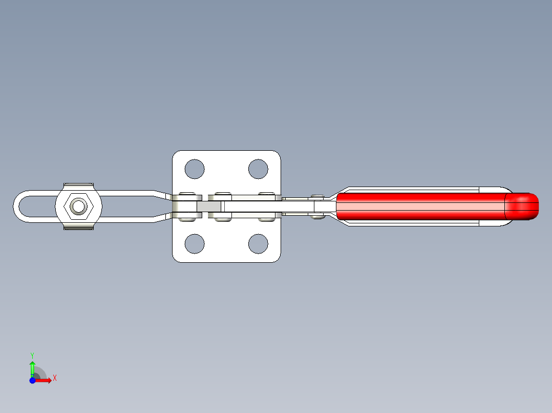 水平式夾鉗SSP(M)-3D多系列多零件图纸模型前视图