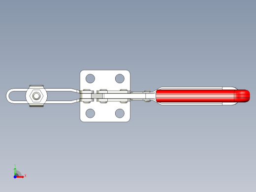 水平式夾鉗SSP(M)-3D多系列多零件图纸模型前视缩略图