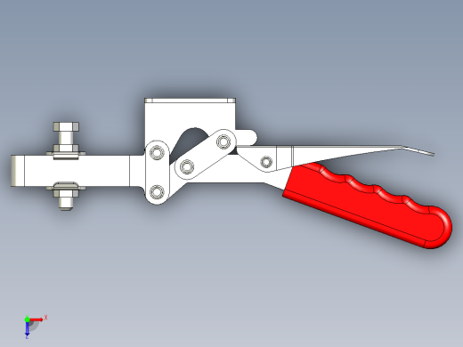 水平式夾鉗SSP(M)-3D多系列多零件图纸模型俯视缩略图