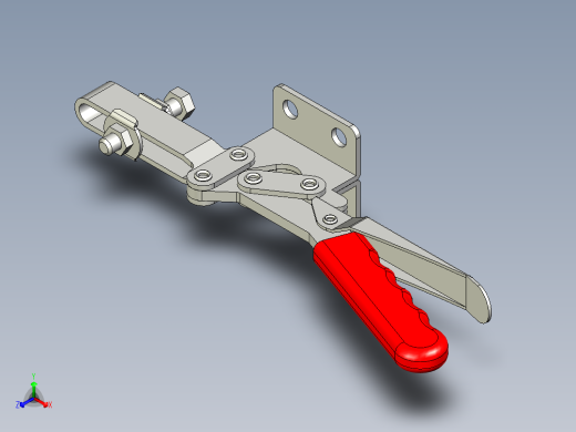 水平式夾鉗SSP(M)-3D多系列多零件图纸模型正等轴测缩略图