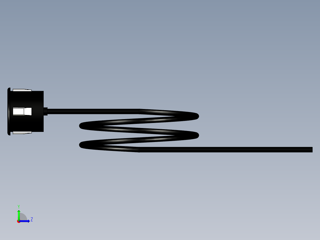 传感器模块，AJ-SR04M超声波测距装置的一部分左视图