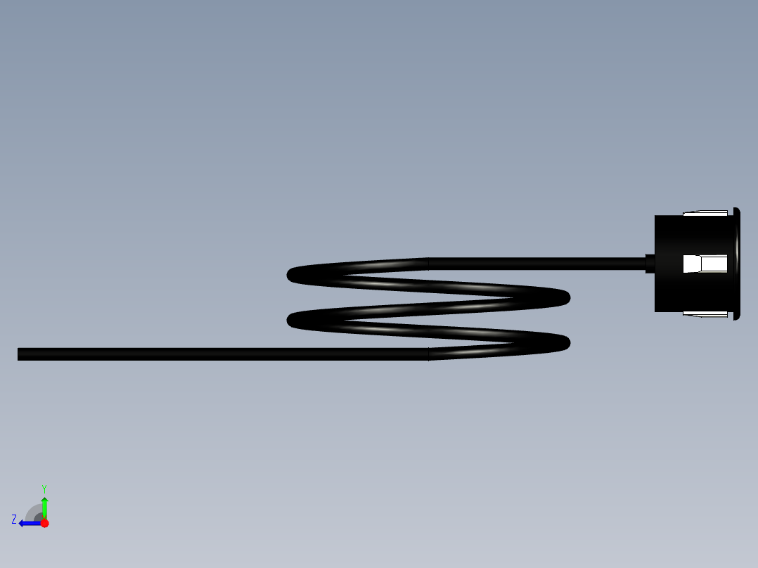 传感器模块，AJ-SR04M超声波测距装置的一部分右视图