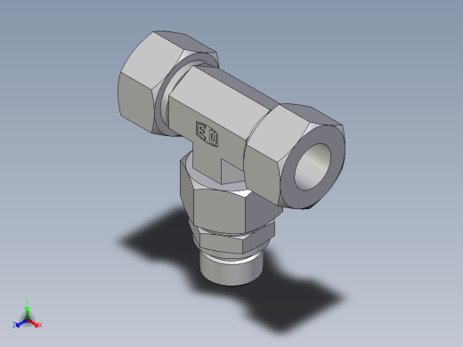 卡套式工业通用硬管接头EO_Assembled_adjustable_standpipe_branch_tee_EVT18LM71