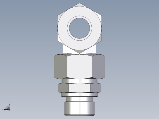 卡套式工业通用硬管接头EO_Assembled_adjustable_standpipe_branch_tee_EVT18LM71右视缩略图