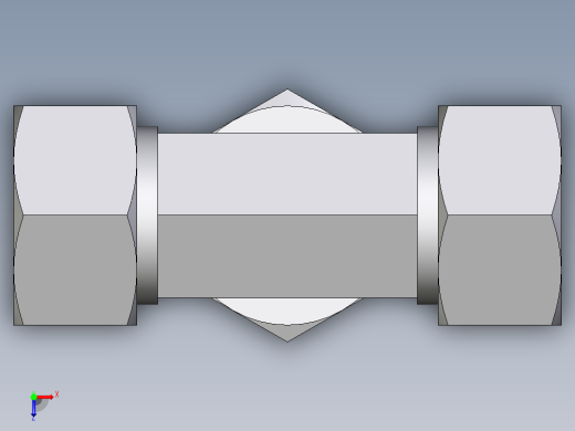 卡套式工业通用硬管接头EO_Assembled_adjustable_standpipe_branch_tee_EVT18LM71俯视缩略图