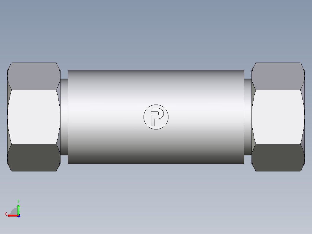 卡套式工业通用硬管接头EO_Weld_bulkhead_fitting_ESV18ZL后视图