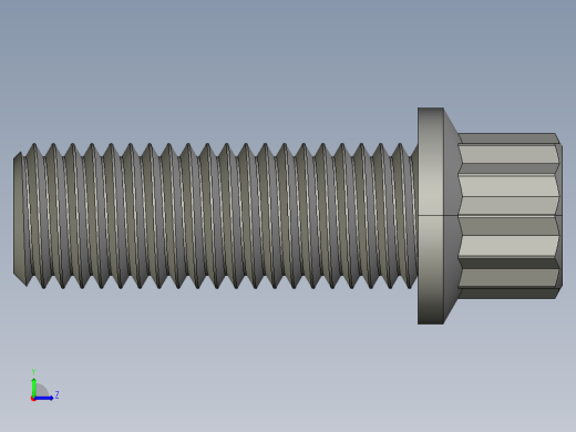 法兰头螺钉-5-16in-24 7-8long 12-point screws.STEP左视缩略图