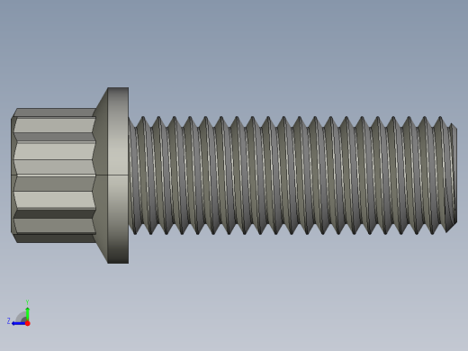 法兰头螺钉-5-16in-24 7-8long 12-point screws.STEP右视缩略图