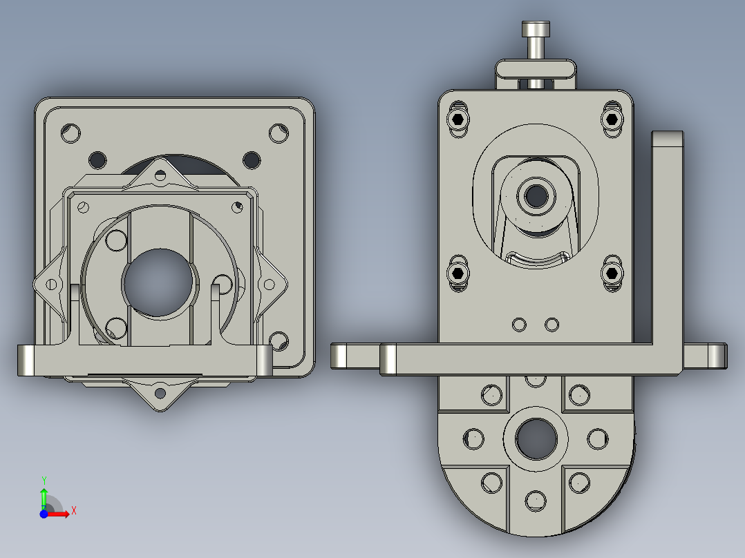 直线模组LHN4006 零部件设计图纸前视图