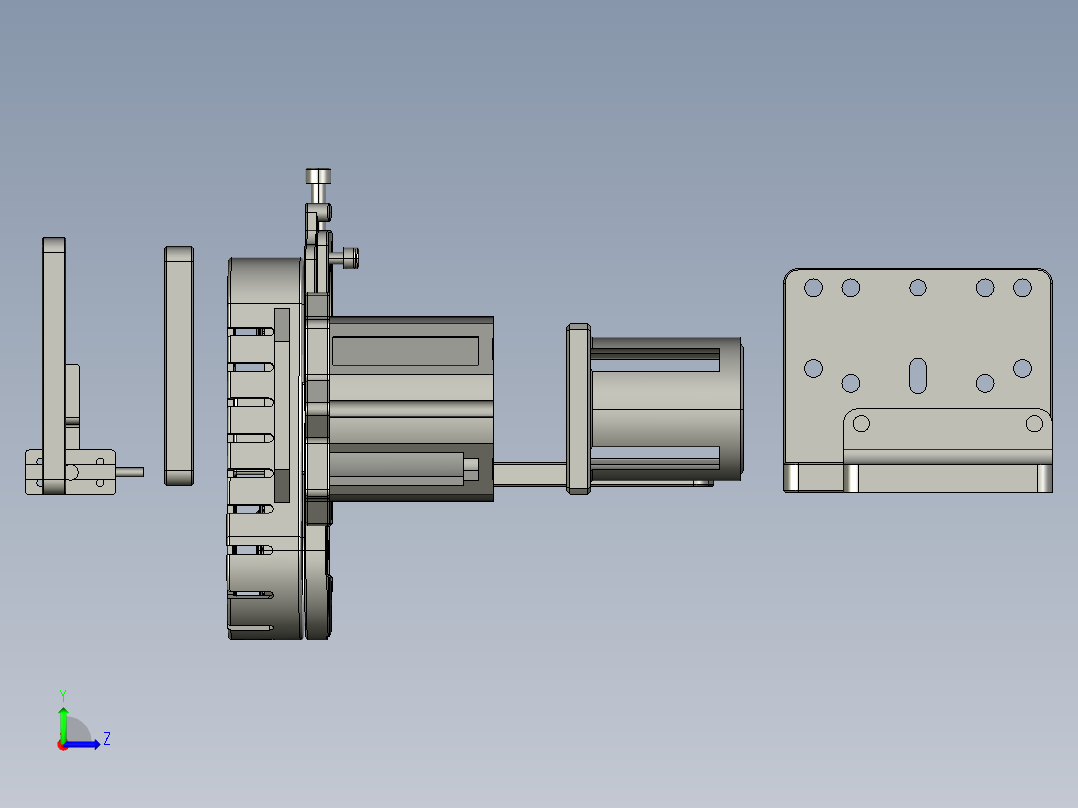 直线模组LHN4006 零部件设计图纸左视图