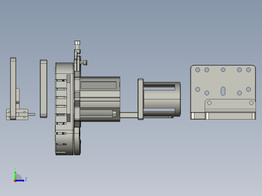 直线模组LHN4006 零部件设计图纸左视缩略图