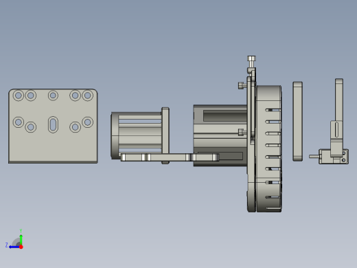 直线模组LHN4006 零部件设计图纸右视缩略图