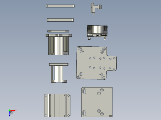 直线模组LHN4006 零部件设计图纸俯视缩略图