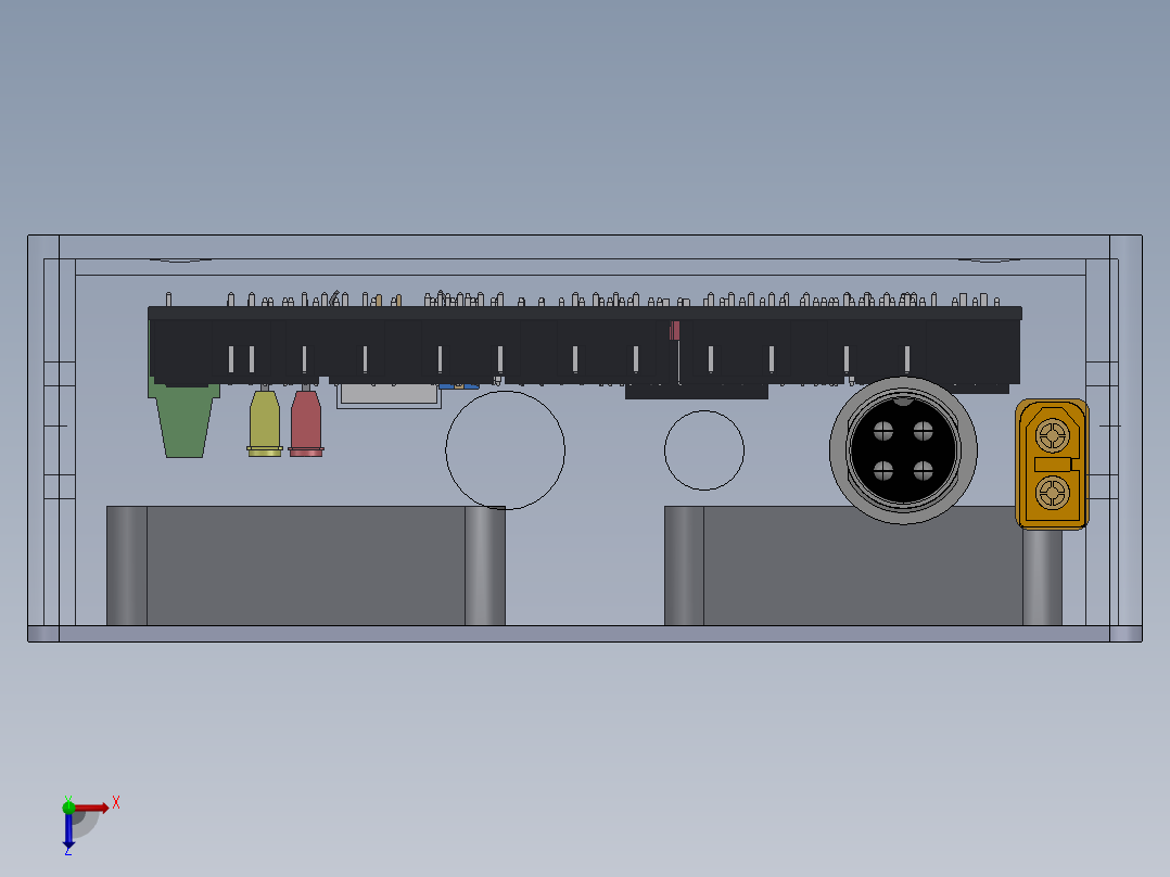 树莓派包装盒带散热风扇俯视图
