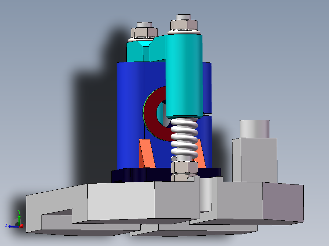 195摇臂轴座铣宽1.5mm槽夹具设计资料含三维+二维CAD+工序卡+说明书主视图