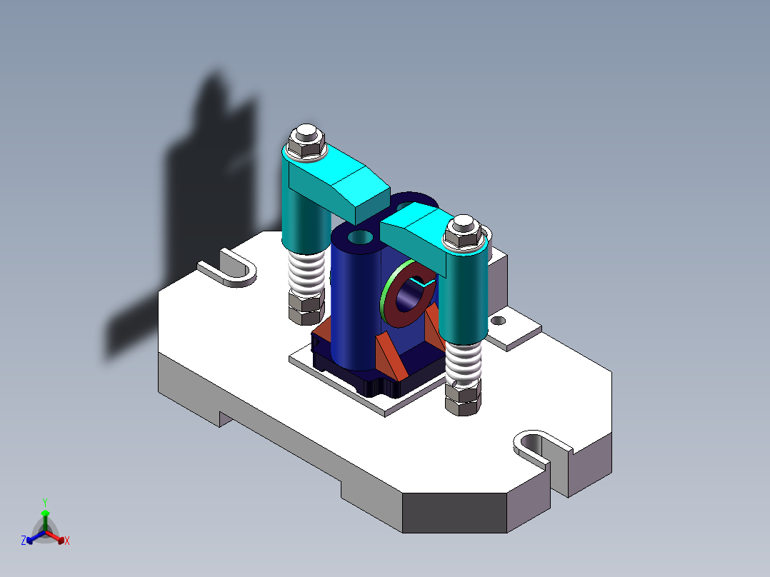 195摇臂轴座铣宽1.5mm槽夹具设计资料含三维+二维CAD+工序卡+说明书正等轴测图
