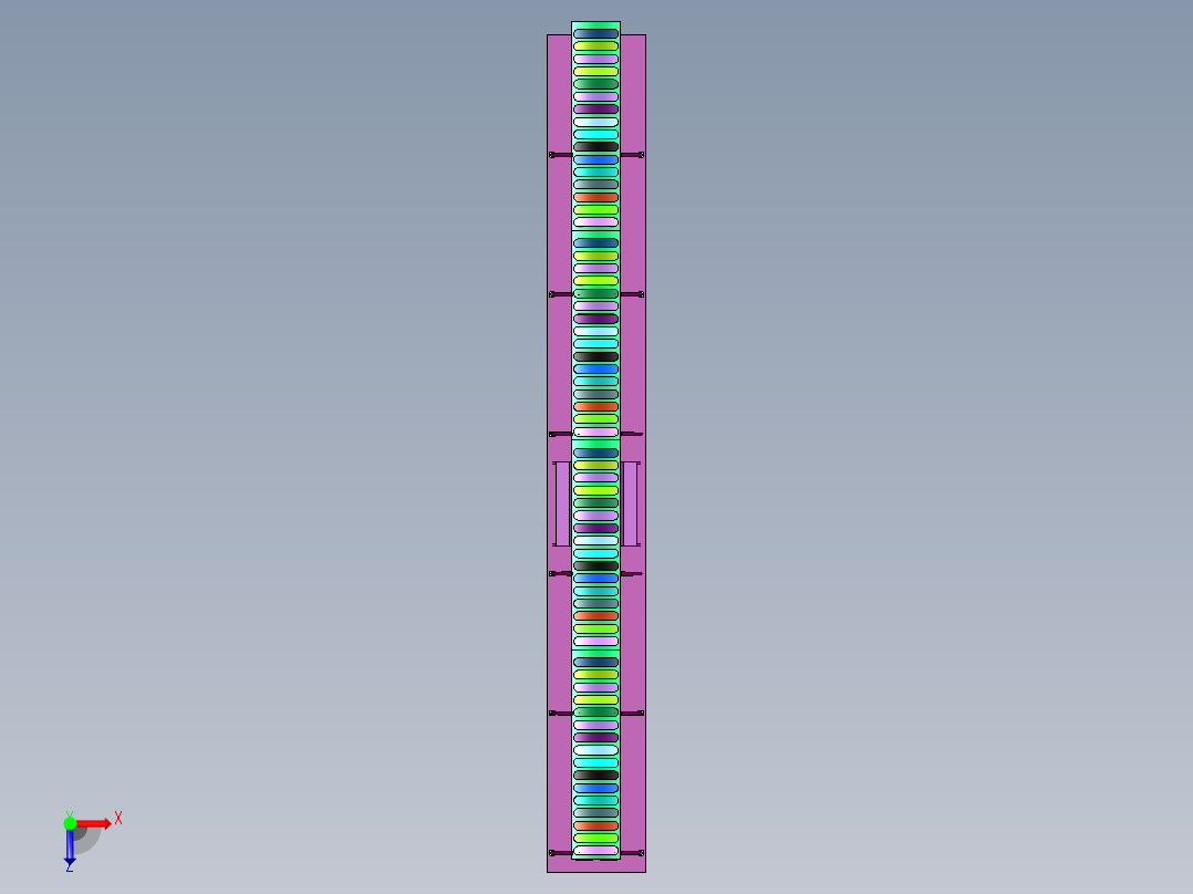 吊挂式轨道车辆用设备俯视图