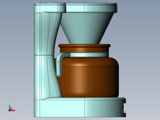 制咖啡机玩具模型前视缩略图